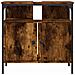 Mobile Lavabo Bagno Rovere Fumo 60x30x60 Cm Legno Multistrato - Foto miniatura 4