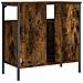 Mobile Lavabo Bagno Rovere Fumo 60x30x60 Cm Legno Multistrato - Foto miniatura 7