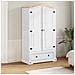 Lusso Casadino -  Armadio Corona Bianco 102x52x186 Cm In Legno Massello Di Pino - Foto miniatura 8