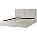 Letto Contenitore Velluto Elasticizzato Moissac 180 X 200 Cm Nero /bianco - Foto miniatura 4