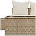 Lettino Prendisole con Cuscini Beige in Polyrattan - Foto miniatura 7
