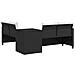 Divano da Giardino con Tavolo e Cuscini a L Nero in Polyrattan - Foto miniatura 6
