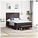 Letto Box Spring con Materasso e Panca Marrone Scuro 160x200 cm Tessuto - Foto miniatura 2