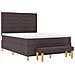 Letto Box Spring con Materasso e Panca Marrone Scuro 160x200 cm Tessuto - Foto miniatura 8
