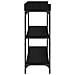 Tavolino Consolle Nero Rovere 100x30x80 cm Legno Ingenerizzato e Acciaio - Foto miniatura 6