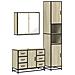 Set Mobili da Bagno 3 pz Rovere Sonoma in Legno Multistrato - Foto miniatura 1