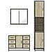 Set Mobili da Bagno 3 pz Rovere Sonoma in Legno Multistrato - Foto miniatura 5