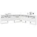Testata contenitore Bianco 180 cm Legno multistrato - Foto miniatura 3