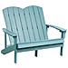 Panchina Da Giardino Adirondack 125 Cm Azzurro - Foto miniatura 3