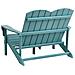 Panchina Da Giardino Adirondack 125 Cm Azzurro - Foto miniatura 5