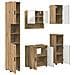Set di mobili per il bagno con porta 5 pcs rovere artigianale - Foto miniatura 1