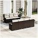 Set Divano da Giardino 8 pcs Marrone e Crema 55 x 55 x 37 cm - Foto miniatura 2