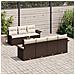 Set Divano da Giardino 8 pcs Marrone e Crema 55 x 55 x 37 cm - Foto miniatura 3
