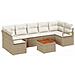 Set Divano da Giardino 8 pcs Beige e bianco - Foto miniatura 1