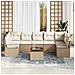 Set Divano da Giardino 8 pcs Beige e bianco - Foto miniatura 3