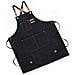 Grembiule In Tela Di Cotone Impermeabile E Oleorepellente Con Tasche - Ideale Per Cucina, Giardino E Lavoro Black - Foto miniatura 4