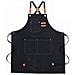 Grembiule In Tela Di Cotone Impermeabile E Oleorepellente Con Tasche - Ideale Per Cucina, Giardino E Lavoro Black - Foto miniatura 1