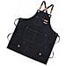 Grembiule In Tela Di Cotone Impermeabile E Oleorepellente Con Tasche - Ideale Per Cucina, Giardino E Lavoro Black - Foto miniatura 5