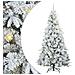 Albero di Natale Artificiale con Rami Pieghevoli Bianco 210 cm - Foto miniatura 1
