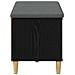 Panca per ingresso con cuscino Rovere Nero 80 x 38 x 46 cm - Foto miniatura 7