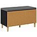 Panca per ingresso con cuscino Rovere Nero 80 x 38 x 46 cm - Foto miniatura 8