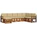 Set divani 8 pcs Naturale e Beige Legno di Acacia Massello - Foto miniatura 1