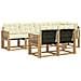 Set di divani da esterno con cuscino 7 pcs Bianco e Crema - Foto miniatura 1