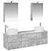 Set di mobili per il bagno 5 pcs Grigio Cemento - Foto miniatura 1