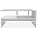 Tavolino da Salotto in Legno Multistrato 90x59x42 cm Bianco - Foto miniatura 3