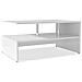 Tavolino da Salotto in Legno Multistrato 90x59x42 cm Bianco - Foto miniatura 1
