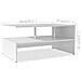 Tavolino da Salotto in Legno Multistrato 90x59x42 cm Bianco - Foto miniatura 4