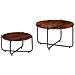 Set Tavolini Da Caffè 2 Pz In Massello Di Sheesham 60x35cm - Foto miniatura 2