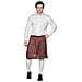 Kilt Gonnellino Scozzese Uomo Mr Tartan Rosso Con Tasca, One Size, 81224 - Foto miniatura 3