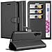 Custodia Compatibile Con Huawei Nova 5 / 5 Pro In Nero Carbone - Coperchio Protettiva Con Chiusura Magnetica, Funzione Stand E Tasca Per Le Carte - Foto miniatura 4