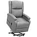 Poltrona Alzapersona Reclinabile Grigio Chiaro In Tessuto - Foto miniatura 1