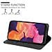 Custodia Compatibile Con Samsung Galaxy A10 In Nero Marrone - Coperchio Protettiva Con Chiusura Magnetica, Funzione Stand E Tasca Per Le Carte - Foto miniatura 3
