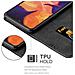Custodia Compatibile Con Samsung Galaxy A10 In Nero Marrone - Coperchio Protettiva Con Chiusura Magnetica, Funzione Stand E Tasca Per Le Carte - Foto miniatura 5