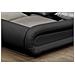 Portland Struttura Letto In Similpelle Nera Con Contenitore E Led 140x190 Cm - Foto miniatura 3