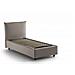 Letto Singolo Daisy, Letto Contenitore Con Rivestimento In Tessuto, 100% Made In Italy, Apertura Frontale, Con Materasso Cm 80x190 Incluso, Tortora - Foto miniatura 4