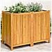 Fioriera Giardino Con Rivestimento 100x50x75 Cm Massello Acacia - Foto miniatura 1