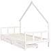Giroletto Bambini con Cassetti Bianco 90x200cm Massello di Pino - Foto miniatura 2
