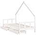 Giroletto Bambini con Cassetti Bianco 90x200cm Massello di Pino - Foto miniatura 3