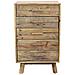Cassettiera Con 5 Cassetti In Legno Di Pino 60x40xh100 Cm Wood - Foto miniatura 3
