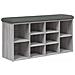 Panca Porta Scarpe Grigio Sonoma 102x32x50 Cm Legno Multistrato - Foto miniatura 2