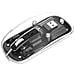 Mouse Ottico Wireless 800-1600 Dpi Con Micro Ricevitore Usb Nero Trasparente - Foto miniatura 1