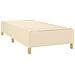 Giroletto A Molle Con Materasso Crema 90x190 Cm In Tessuto - Foto miniatura 3