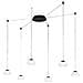 Lampadario A Sospensione Arabella A Led In Metallo E Vetro Soffiato Bianco 3547-46-102 - Foto miniatura 1