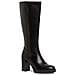 Black Classic Closed Long Heeled Boot Stivali Pelle Scarpe Donna Nero Eu 36, 1-25634-41 001 - Foto miniatura 1