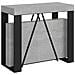 Consolle allungabile 90x40/196 cm Zamat Small cemento telaio antracite - Foto miniatura 1