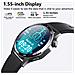 Smartwatch Con Ecg, Cardiofrequenzimetro, Pressione Sanguigna E Contapassi Black Silicone Strap - Foto miniatura 4